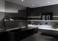 Strefa kąpieli w modnej czerni