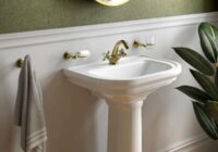 Klasycznie i z klasą – łazienka z akcesoriami w starym brązie