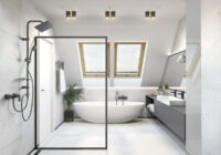 Czarno-białe łazienki