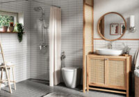 W modnej małej łazience