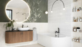 W pastelowej łazience